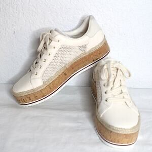JLo Perforated Platform Cork Espadrilles Sneakers Size 11 NWOB